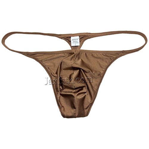 Sexy Men S Shiny Ice Silk String Thong Underwear Soft Bulge Pouch T Back Bikini Tangas Ms M L
