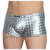 Cool Men's 3D Shiny Boxers Leather Like Pouch Trunks Soft Bottom Pants Underwear MU405S