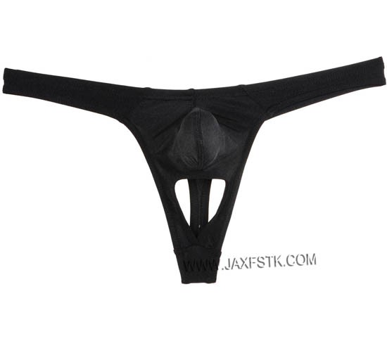 Sexy Men Spandex Balls Hole Thong Underwear Elastic G String Tanga Bikini T Back