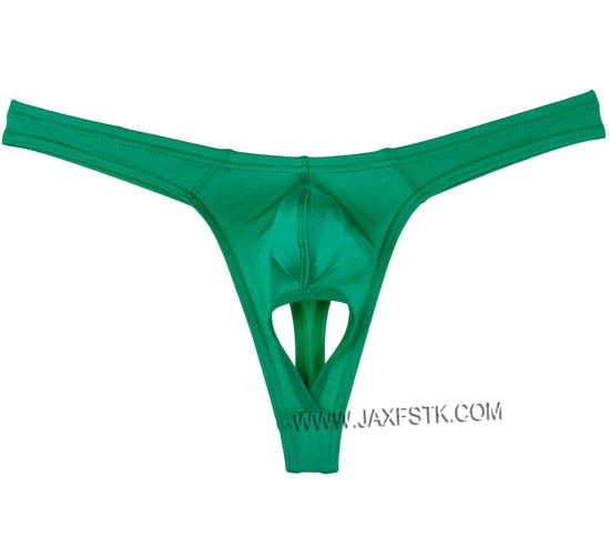 Sexy Men Spandex Balls Hole Thong Underwear Elastic G String Tanga Bikini T Back