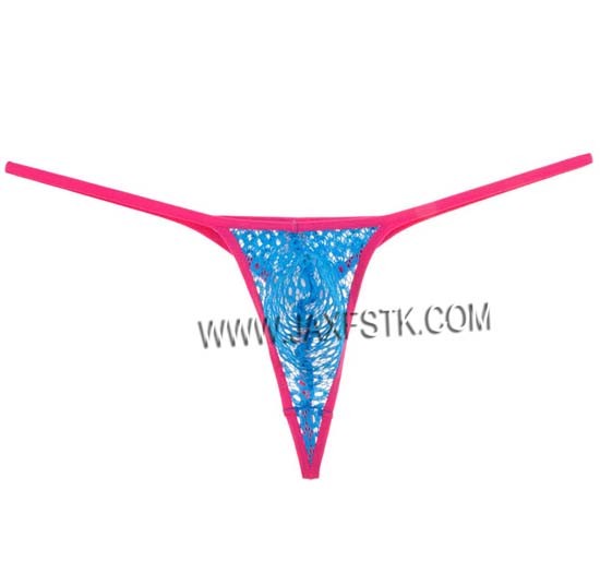 Sexy Pouch String Micro Thong Men Tanga See Through Lace Bikini T Back