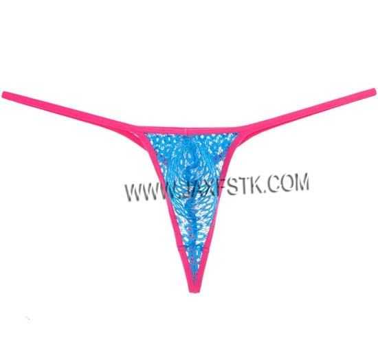 Sexy Pouch String Micro Thong Men Tanga See Through Lace Bikini T Back