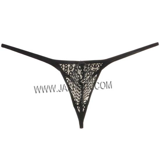 Sexy Pouch String Micro Thong Men Tanga See Through Lace Bikini T Back