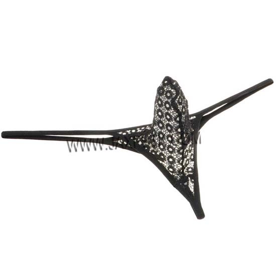 Sexy Pouch String Micro Thong Men Tanga See Through Lace Bikini T Back