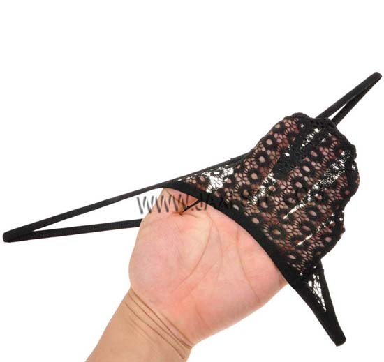 Sexy Pouch String Micro Thong Men Tanga See Through Lace Bikini T Back