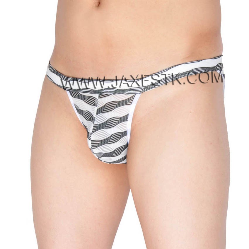 Men S Bluge Pouch Bikinis Briefs Pants Gay Underwear Male Unique Stripe Mesh Mini Briefs