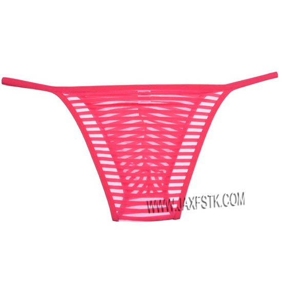 New Men S Solid Bikini Border Mesh Striped Briefs Spun Yarn Bikini