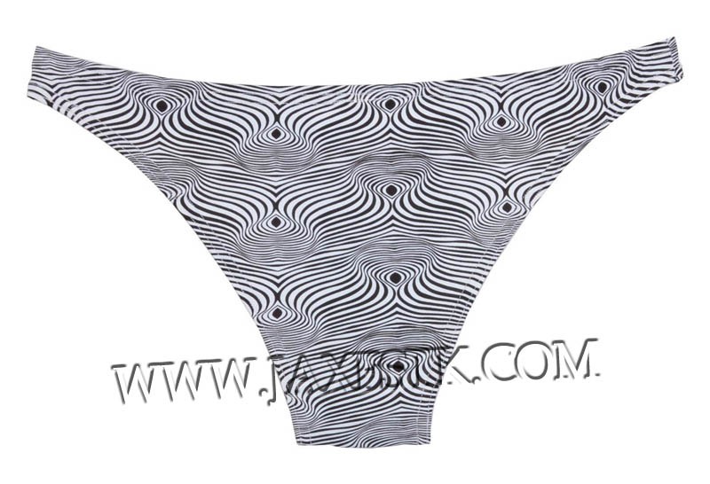 Coole Männer Beutel Bikini Slip Zurück gedruckt Spandex Unterwäsche Bottom Briefs MU