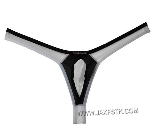 Sexy Men S Out Ring Bulge Pouch Soft T Back Sheer Mesh Thong Bikini