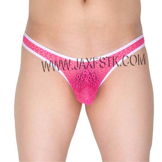 Men Transparent Lace Bikini String Tangas Pouch G String Jockstrap Gay Men Thong Jockstrap G