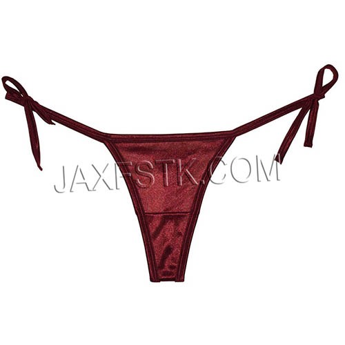 Women Shiny Tie Side Brazilian Bikini Thong Panties Sexy Charm Smooth G String Lingerie TS