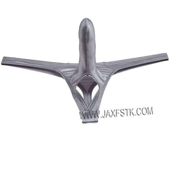 Men S Shiny Penis Long Bulge Pouch T Back Balls Hole Bikini Thong Cool