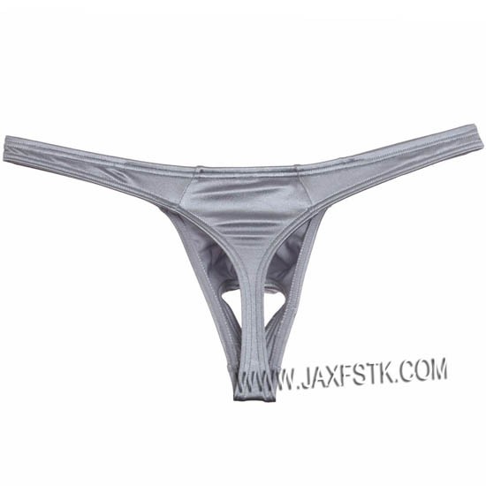 Men S Shiny Penis Long Bulge Pouch T Back Balls Hole Bikini Thong Cool