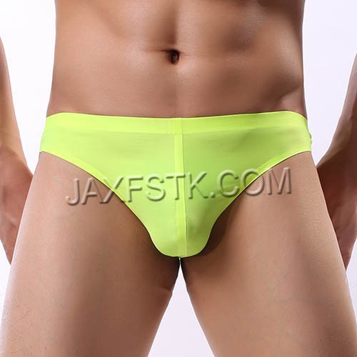 Sexy Bikini Brief Men Underwear Seamless Ice Silk G-Strings Stretch Thongs Underpants BJ809
