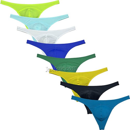 Men's Matte Swimming Cloth T-back Smooth Thong Underwear Elastic Bikini Tangas Size M L XL 8 Colors For Choose MU3001