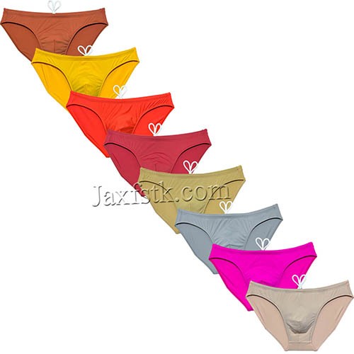 Men's One-piece Front Swim Briefs Drawstring Swimwear Ice Silk Pouch Swimsuit MU3009b Size M L XL 8 Colors for Choose