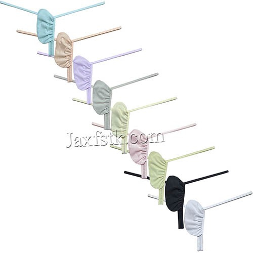 Newest Sexy Men's Thread Ice Silk String Thong Underwear Push-up Pouch T-back Ultra Thin Tangas M L XL 9 Colors Available
