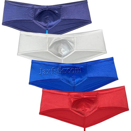 Men's Gloss Wet Look Boxer Briefs Underwear Pouch Bikini Shorts 1/2 Buttocks MU674 M L XL