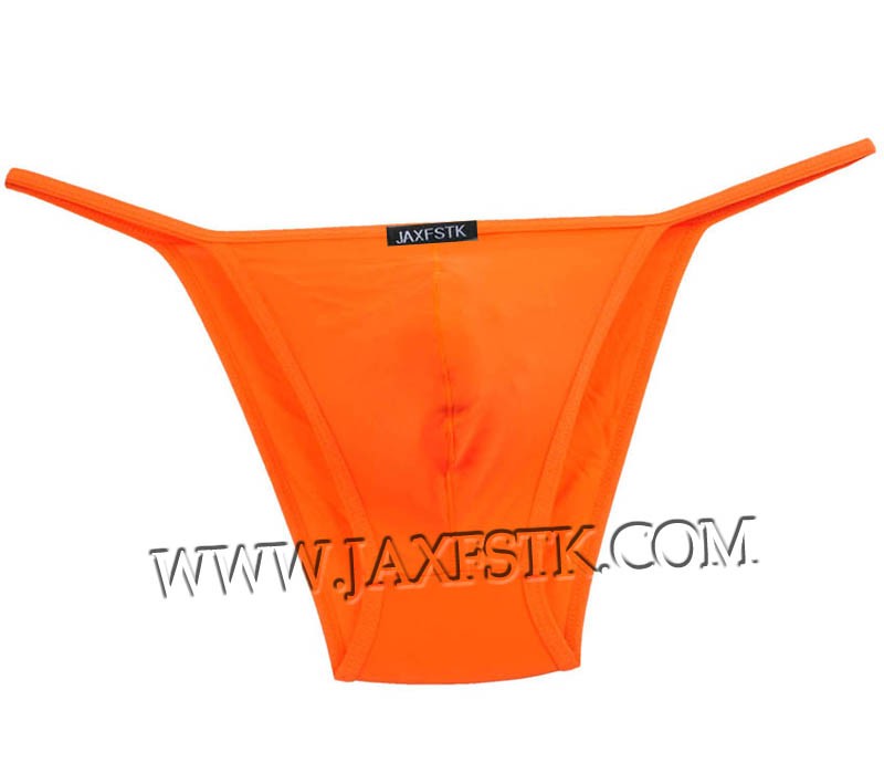 Garde Men's Bikini Brief Underwear Solid Pouch Briefs Rope Silky Thong Trunks MU207X