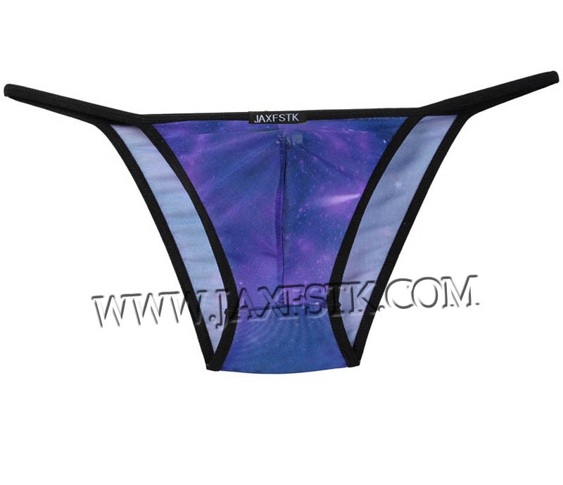 Sexy Men's Sheer Star Sky Mesh T-Back Underwear Belt Mini String Bikinis Thong MU221X