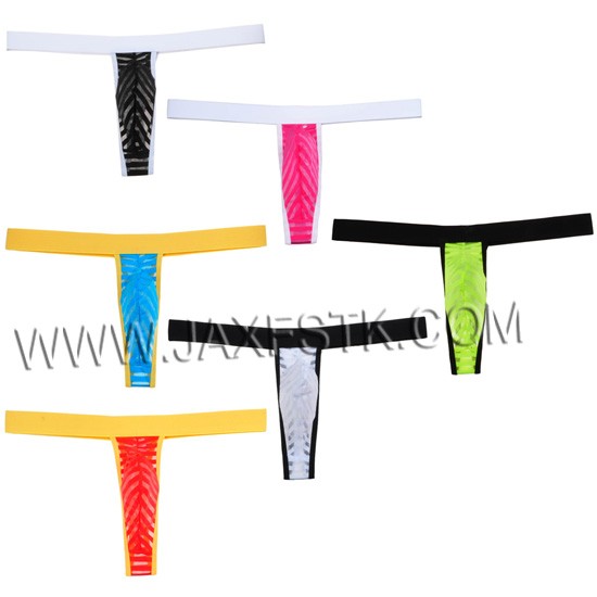 New Men's Mesh Striped Thong Spun Yarn Belt Micro Bikini Underwear Pouch T-Back G-String Mini Pants