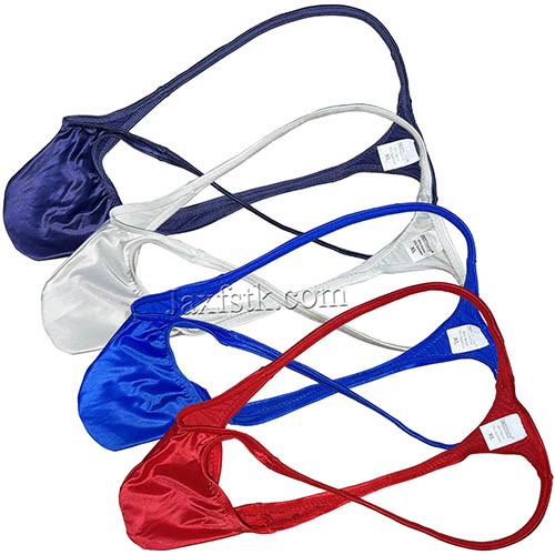 Men's G-strings Bulge Pouch Thongs Underwear Shiny Metallic Bikini Tanga Jockstrap MU673 M L XL