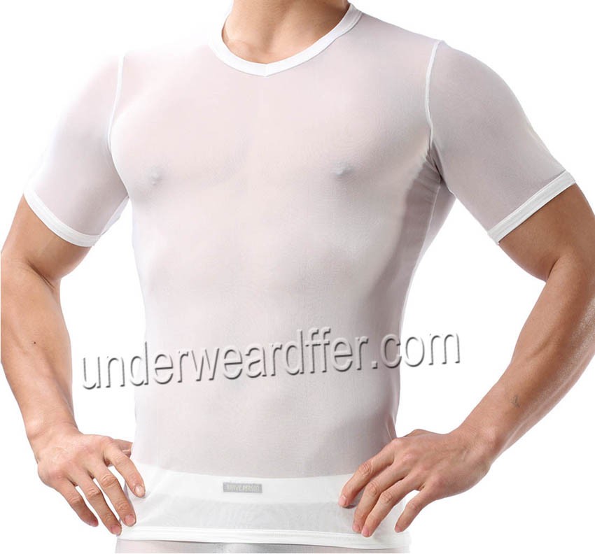 Mens T-shirts Fashion  T-Shirt Gym Undershirts Men Mesh See Through Underwear MU927