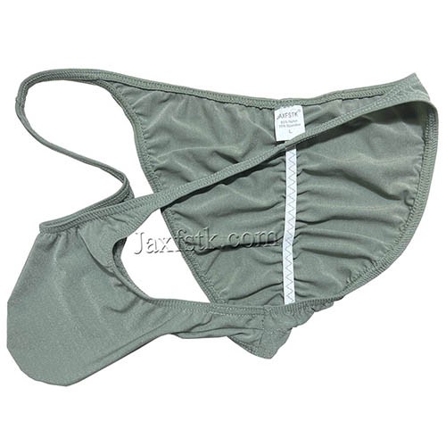 New Sexy Men's Frosted Ice Silk Ruched Rear Bikini Briefs Underwear ...