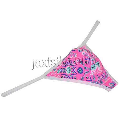 JAXFSTK Men's Stretchy Satin Bikini Thong – Shiny T-Back Underwear, Cheeky Jockstrap Tangas (M/L/XL)