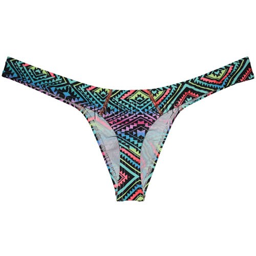 Sexy Colorful Print T-back Men's Underwear Male Classic Pouch Bikini ...