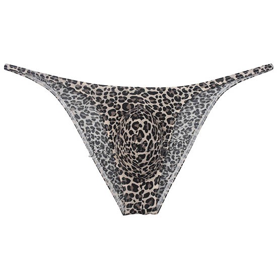 Men Bikini Brief Underwear Low Rise Briefs Male Leopard Print Cheeky ...