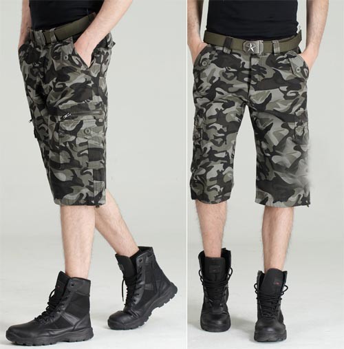 JAXFSTK Men’s Military BDU Pants Army Cargo Fatigue Camouflage Camo Shorts 8 Size MU571