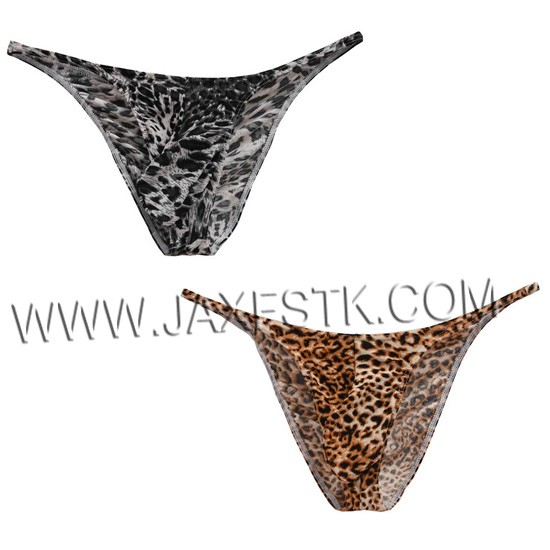 Sexy Bikini Men's Underwear Briefs Charming Leopard Spandex Nylon ...