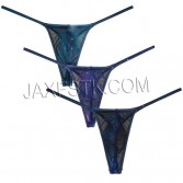 Sexy T-Back Men's Underwear Starry Sky Mesh Thong Slim Pouch G-String Mini Bikini TS2082