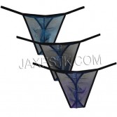 Sexy Thong  Men's Underwear Skinny Sides Bikini Lingerie See-through Mesh G-string  TS2086