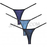 Women's Starry Sky Mesh T-back Underwear Adjustable Intimates String Bikini Thong TS2088