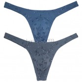 Sexy Men's Embroider G-string Thong Mens Thongs And G strings Spandex Underwear Stretch T-back Hipster Tanga  MU2216