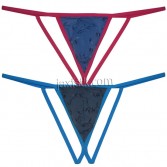Sexy Men's Embroidery Jockstrap Bikini Underwear Sissy String Thong Pouch T-Back MU2217