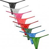 Men's Tempting Jacquard Lace String Thong Gay Sexy Underwear Erotic Jock Strap Pouch T-back String Homme MU2252