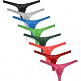 Mens Jockstrap Men Jacquard Weave Bikini Thong Underwear Sissy Lingerie For Men Pouch G-string See-through Mesh T-back MU2257