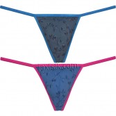 Sexy Men's Underwear Embroidery Bikini Thong Diamond Back Tangas Sissy G-String MU2219