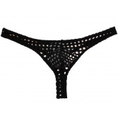 Plus Size Men's Hollow Bikini Thong Underwear Fishnet Pouch T-Back Pants Holes Mini Briefs G-String MU855