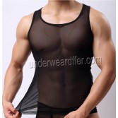 New Men's Soft Mesh Sleeveless Underwear Tank Top Vest Titness Wear Short Shirt MU929