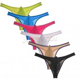 Sexy Lace Micro T-back  Men's Underwear Thong Male Posing Secret Slim String Trunks  Jacquard TS760