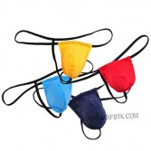 Men's Bulge Pouch G-String Bikinis Underwear T-Back Breathable Fabric Thong Briefs 