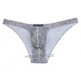 Cool Men's Pouch Bikini Briefs Back Printed Spandex Underwear Bottom Briefs MU201