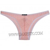 Men's Sheer Candy Colored Fun Lace Mini Briefs Underwear Soft Pouch Thong Briefs MU248X