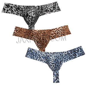 New Sexy Men Sport Leopard Posing Brazilian Bikini Underwear Bulge Pouch Thong Boxer Pant TS06