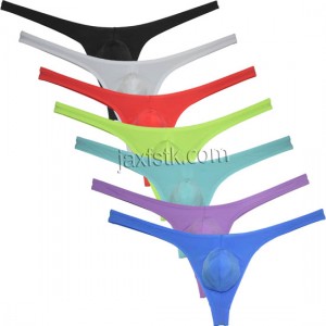 Sexy G-string Men's Super Thiny Ice Silk Bikini Underwear Low-rise Soft Pouch Thong MU2402