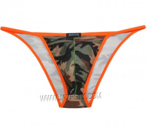 New Men's Camouflage Bikini Briefs Underwear Pouch Rope Side Open Trunks Brief